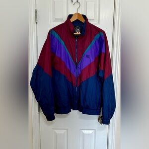 USA Olympics Colorblock Windbreaker Jacket‎ Adult Size Large Vintage